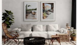DIY gallery wall room decoration ideas with mixed frames and artwork at home