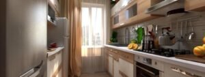 small kitchen decoration ideas with open shelving light colors and vertical storage 2026