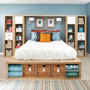 DIY bedroom headboard decoration project