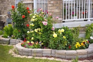 Budget-friendly garden decoration ideas using upcycled wooden crates and terracotta pots