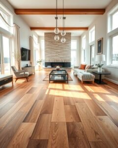 Budget-friendly peel and stick vinyl floor makeover idea