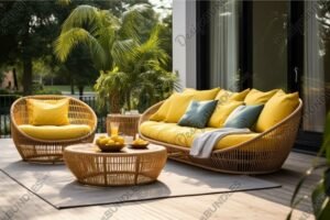 front porch decorated with planters and seasonal decor for curb appeal