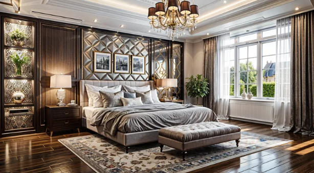 Insert cozy farmhouse bedroom